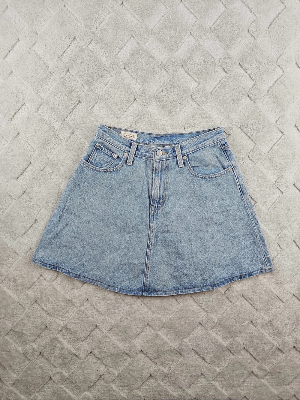 Levi's Light Blue Denim A-Line Skirt Womens 26 Western Rodeo Cowgirl
